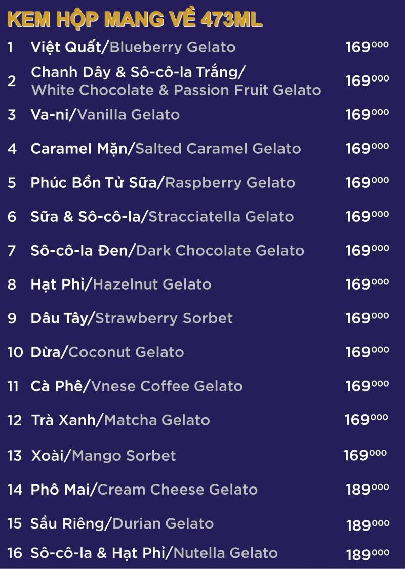 Boulevard Gelato and Coffee - Chất lượng kem Ý hàng đầu tại Đà Nẵng