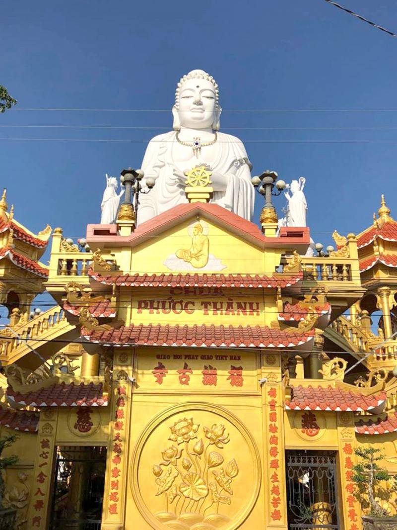 Chùa Phước Thành sở hữu công trình Quần thể tượng Phật đồ sộ