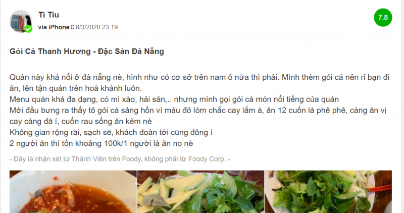 Dân sành ăn không thể không biết gỏi cá Thanh Hương Đà Nẵng