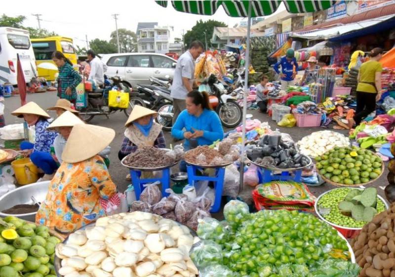 Độc đáo khu Chợ Tịnh Biên giữa miền sông nước An Giang