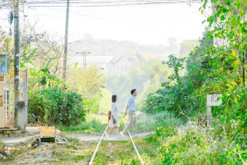 Đường tàu Trần Quý Cáp - Ngắm mai anh đào tại góc trời Đà Lạt đẹp tựa ngôn tình