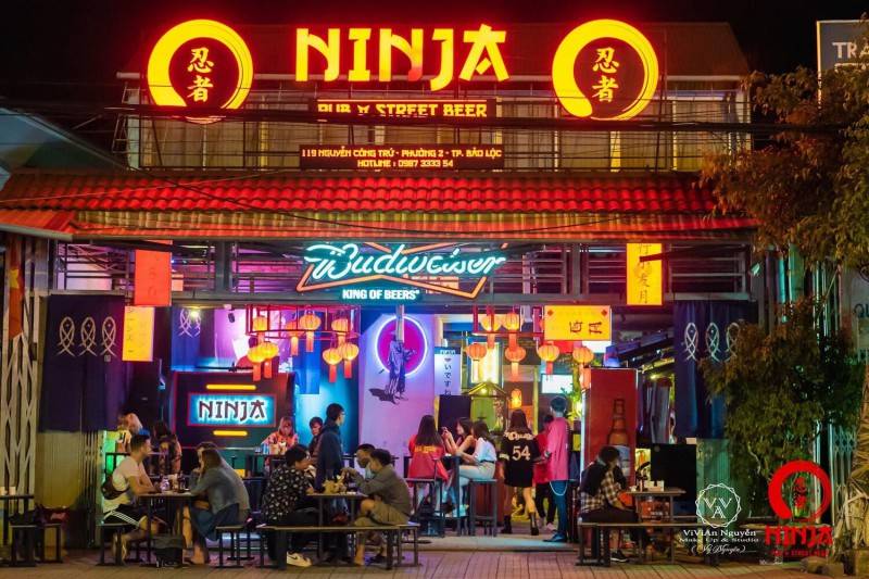Ninja Pub StreetBeer, không gian đậm chất Nhật Bản của giới trẻ Bảo Lộc