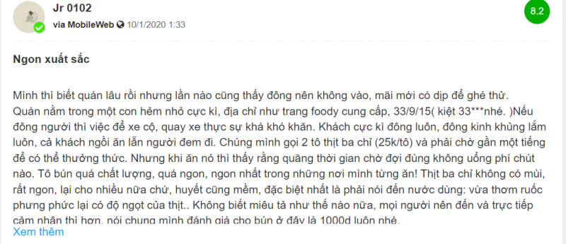 Quán bún bò Huế chỉ bán vào ban đêm rất đặc sắc