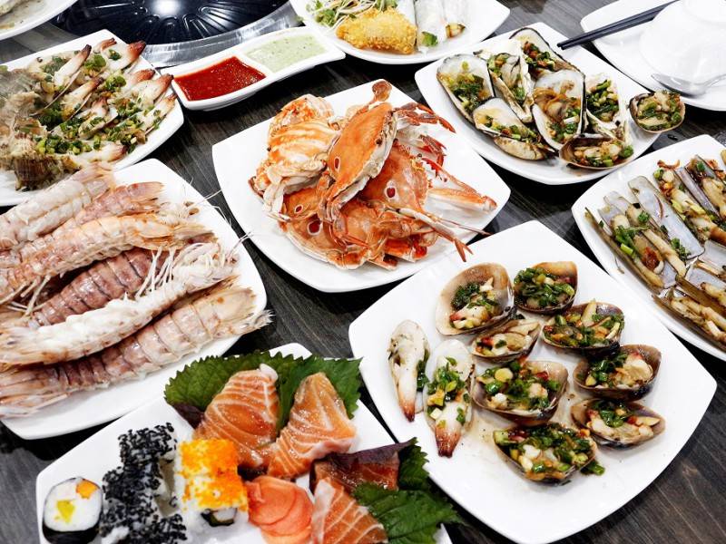 Thả ga thưởng thức hải sản linh đình ở nhà hàng Buffet Poseidon Hà Nội