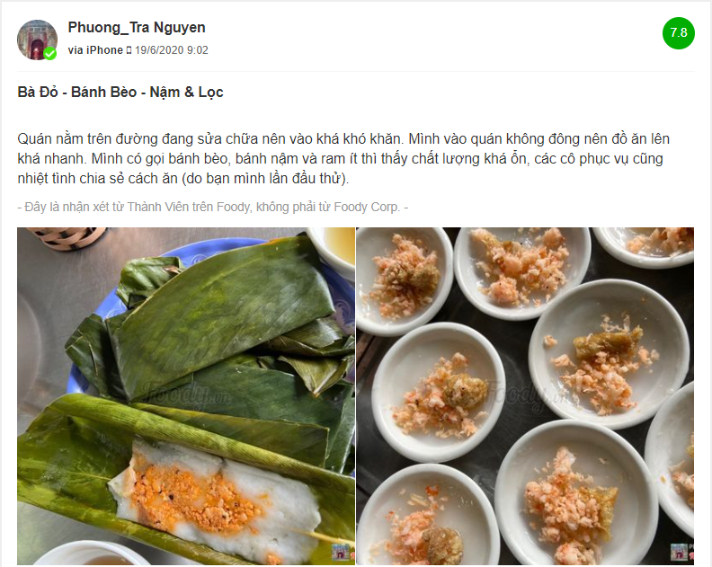 Thưởng thức đặc sắc ẩm thực truyền thống Huế tại quán bánh Mụ Đỏ