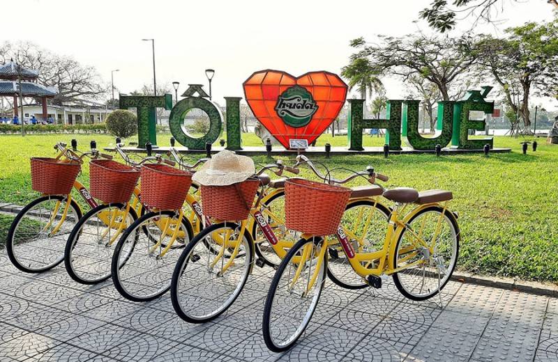 Đi xe đạp công cộng ở Huế, một trải nghiệm mới lạ